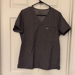 Figs Women’s Charcoal One Pocket Caterina Scrub Top